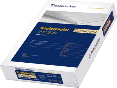 Produktbild von Soennecken Kopierpapier Bürokopier 5100 DIN A4 80g weiß 500 Bl./Pack.