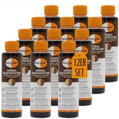 Produktbild von Renuwell Möbel-Regenerator Pflegemittel Holzreiniger Spar-Set 12 x 500 ml