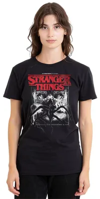 Zdjęcie produktu dla Koszulka damska "Stranger Things" z motywem Vecny i Mindflayera, czarna, rozmiar XXL