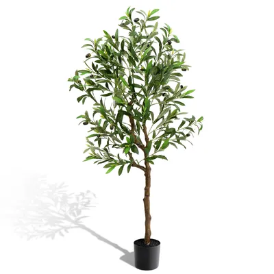 Produktbild von FCH Künstliche Olivenbaum 120 cm, 550 Blätter, 22 Früchte, Simulationsbaum