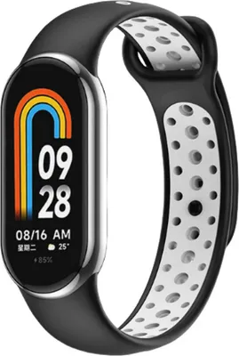 Obrázok produktu pre INF Priedušný TPU náhradný náramok pre Xiaomi Band 8/9 Čierna + biela