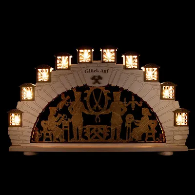 Immagine prodotto di Arco a candela "Erzgebirge" (con LED) (66x41cm) di Weigla Holzkunst