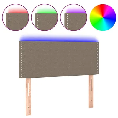 Obrázek produktu pro vidaXL LED čelo postele Taupe 90x5x78/88 cm Látka