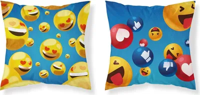 Image de DETEXPOL Taie d'oreiller Smilies micro Polyester, 40/40 cm