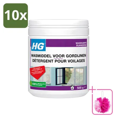 Produktbild von 10 x HG Gardinenwaschmittel 500 g - Sparpackung - 10 Stücke