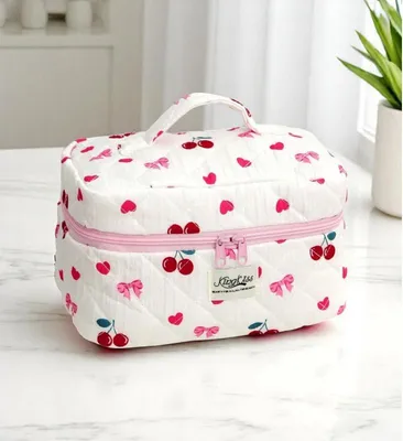Produktbild von ECARLA Damen-Kosmetiktasche KS150, gesteppt, 16 x 16 x 25 cm