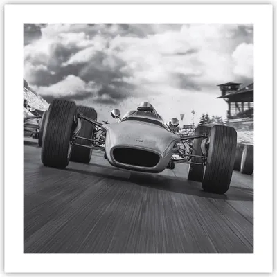 Produktbild von Poster - Poster ohne Rahmen - Formel 1 Schwarz und Weiß - 50x50 cm - Wand Bild - Wanddeko - Wandbilder - Kunstposter - Wandposter - Bilder - Kunstdruck - Wanddekoration - Wandbild - P2XAC50x50-4127