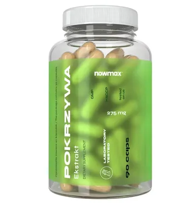 Produktbild von nowmax® Brennnessel Extrakt 275 mg, 90 Kapseln – Brennnessel Nahrungsergänzung