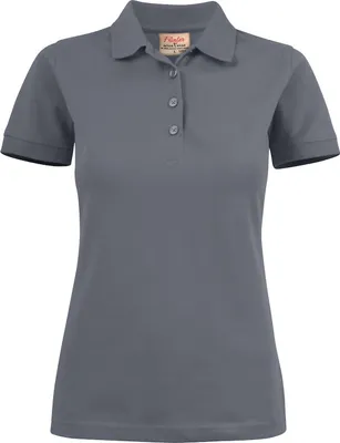Produktbild von Damen Stretch Pique Polohemd aus Baumwolle mit Surf-Design und 4 Knöpfen, 200 g/m²