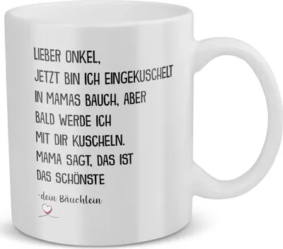 Produktbild von 22Feels Du Wirst Onkel Schwangerschaft Geschenk Männer Werdender Onkel Schwanger Babyparty Babyshower Geschenkidee Kaffeetasse Haferl Geburtstag Weihnachten