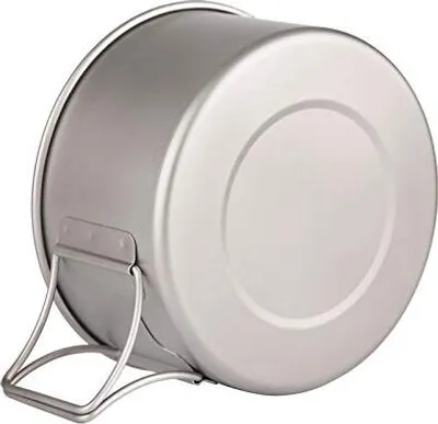 Produktbild von Titanium Bowl Pot Faltbares Griff, ein Wandkochgeschirrklappgriff im Freien Camping -Wanderpicknick (550 ml)
