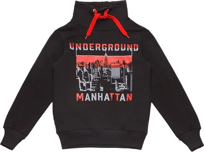 Productafbeelding van Manhattan jongenshoodie, zwart