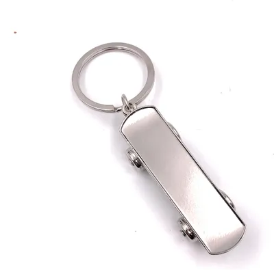 Produktbild von Onwomania Schlüsselanhänger Skateboard Rollbrett Skater Sport Metall Anhänger Charm