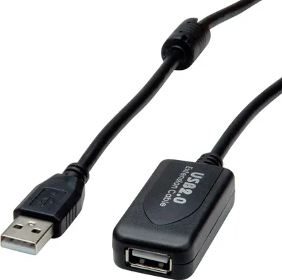Image de STANDARD Câble d'extension actif USB 2.0 5m, noir (12.96.3114)