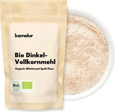Produktbild von Kamelur® Bio Dinkelvollkornmehl 1 kg