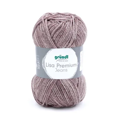 Produktbild von Gründl Wolle Lisa Premium Jeans 50 g graubraun meliert