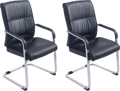 Image de lot de 2 chaises cantilever XXL Anubis en similicuir
