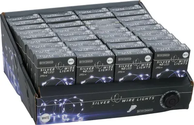Obrázek produktu pro LED světelný řetěz, stříbrný drát, 40 LED, studená bílá
