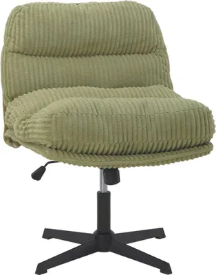 Produktbild von HOMLA CORDIVO Kord-Drehsessel oliv 66x71x83 cm