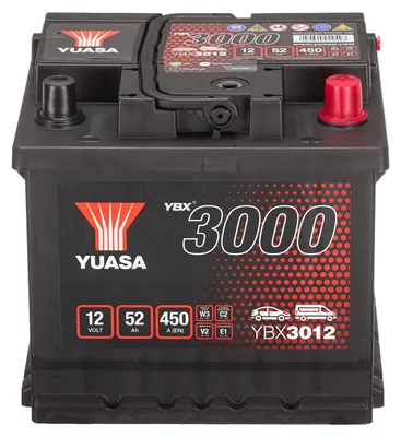 Image de YUASA YBX3012 Batterie de démarrage 12 V 52 Ah 450 A (EN)
