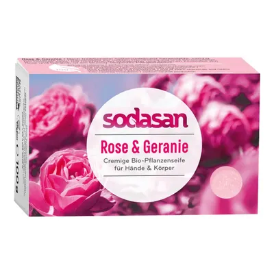 Image de 12 x 100 g de crème SODASAN, parfum rose sauvage