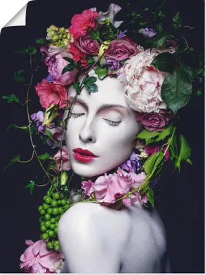 Produktbild von ARTland Poster Schöne Blumenkönigin Größe: 30x40 cm