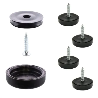 Produktbild von WAGNER QuickClick® Kunststoffgleiter BLACK SLIM - 4x Schraube, 4x Basis Ø 14/17 mm & Gleiter Ø 17 mm, DE Ware - 16792399