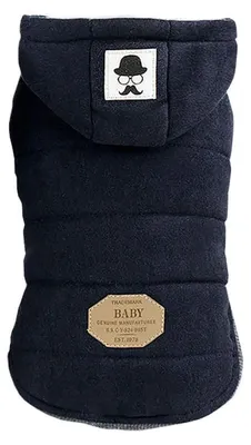 Produktbild von Hundemantel Hoodie für kleine Hunde und Katzen S Bart-Schwarz Baumwolle