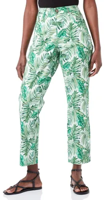 Produktbild von Cream Damen Women's Trousers with Print 7/8 Length Regular Fit Cropped Hose, Lig