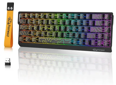 Immagine prodotto di Tastiera da gioco RGB meccanica - 68 tasti - Bluetooth e 2.4G - Compatta