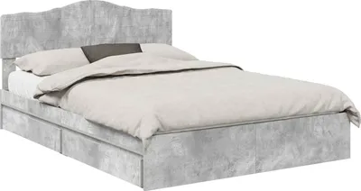 Obrázok produktu pre vidaXL Úložná posteľ betónová sivá 150 x 200 cm materiál na báze dreva