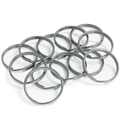 Produktbild von 12 x Edelstahl Metall Schlüsselringe Schlüsselbund Für Schlüsselset - 28mm