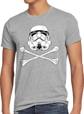 Produktbild von style3 Stormtrooper Totenkopf Herren T-Shirt Sturmtruppe