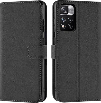 Produktbild von Conie Klapp Tasche für Xiaomi Redmi Note 11 Pro Plus 5G Kartenfach Rundumschutz Hülle in Schwarz