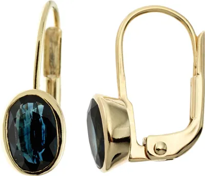 Produktbild von JOBO Boutons 333 Gold Gelbgold 2 blaue Safire Ohrringe Ohrhänger