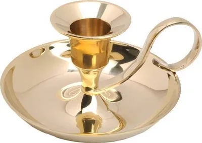 Produktbild von Handleuchter Klassik Kerzenständer Messing Gold Poliert H 5cm Kerzen Bis Ø 2cm