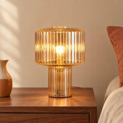 Produktbild von lusenz Tischleuchte Ferano ambra 25W E27 IP20 Bernstein