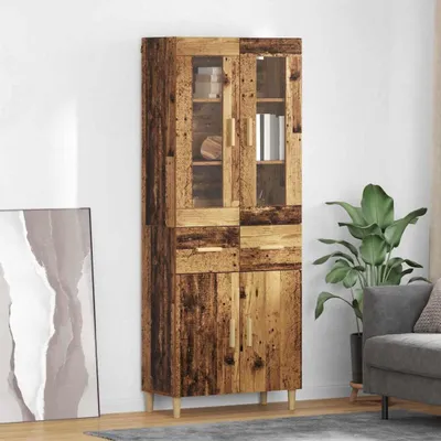 Obrázek produktu pro vidaXL Highboard old wood 69,5 x 34 x 180 cm materiál na bázi dřeva
