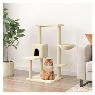 Produktbild von Kratzbaum mit Sisal-Kratzsäulen Creme 95 cm