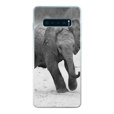 Produktbild von MuchoWow® Handyhülle Schutzhülle Hülle für Samsung Galaxy S10 Lite Elefant - Baby - Tiere - Kröte - Schwarz und weiß Silikon Softcase Handy Hülle - Schutz