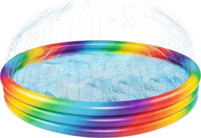 Produktbild von Happy People 77421, Aufblasbarer Pool, Rund, Rainbow, Mehrfarbig