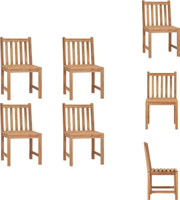 Produktbild von vidaXL Gartenstühle 4 Stk. Massivholz Teak -  Gartenstühle