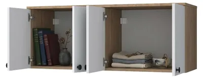 Produktbild von Rusco - Hängeschrank, 120x47h cm Eiche Braun, 4 Türen