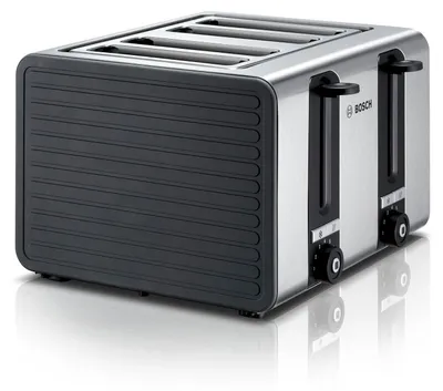 Obrázek produktu pro Bosch TAT7S45, 4 krajíců, Černá, Nerezová ocel, Nerezová ocel, Knoflíky, Otočné, CE, EAC, UA, VDE, 1800 W