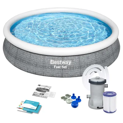 Imagen del producto de BESTWAY - Piscina hinchable Fast Set - Redonda - D366 x 76 cm