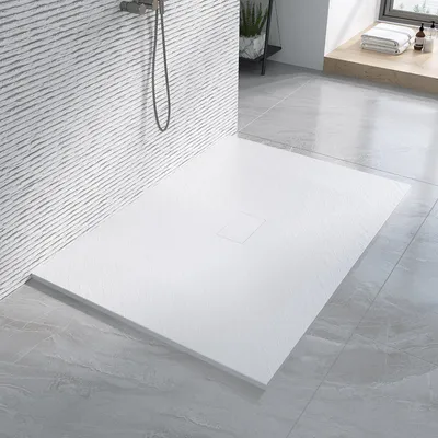 Produktbild von AQUABATOS SMC Duschwannen für badezimmer antirutsch, schieferoptik duschtasse rechteckig, modern-design brausewanne weiße extra-flach 140x100cm
