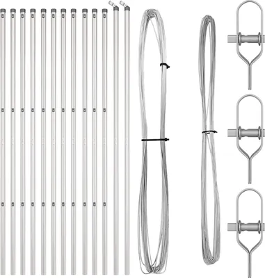 Produktbild von Möbel Zaunpfosten 13 Stück Ø32 mm 190 cm Verzinkter Stahl - Zaunzubehör 42004229