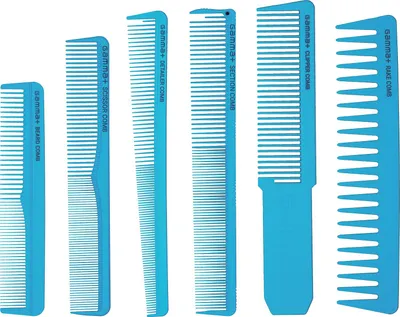 Produktbild von Kamm-Set Carbonfaser Blau, verhindert Haarbruch, für alle Haartypen, inkl. Aufbewahrungstasche