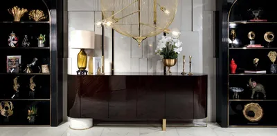 Image de Meuble TV, meuble bas pour salon, étagère murale, table, meuble de salon, meubles en bois