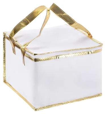 Immagine prodotto di Omgoods - Borsa termica per la spesa, ideale per alimenti (bianca, 27 cm)